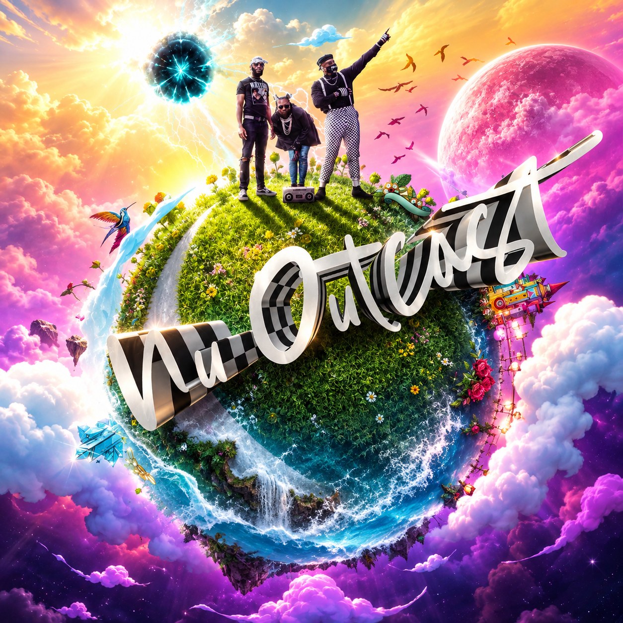 "Nu Outcast" cover art — #commission #coverart #music #compositing #graphicdesign