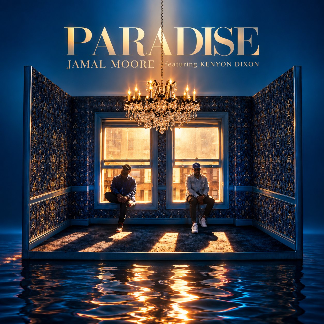 "Paradise" — album cover for Jamal Moore featuring Kenyon Dixon #graphicdesign #commission #compositing #coverart #music #Kenyon Dixon #Jamal Moore